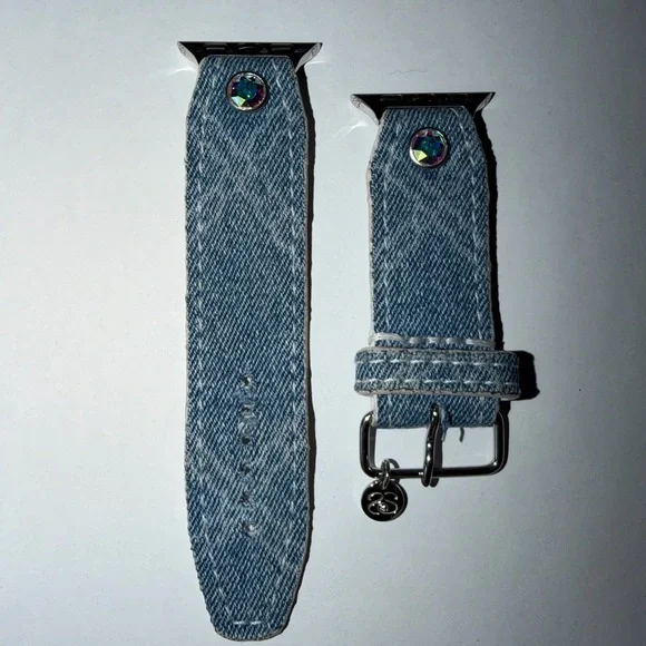 Authentic Upcycled Chanel Denim Skinny Watchband by Spark’l- size 3 - Picture 5 of 5